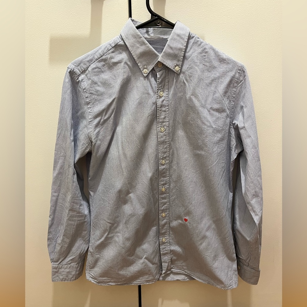 Moschino button down blue and white check shirt. Size Men’s Medium (chest 38).